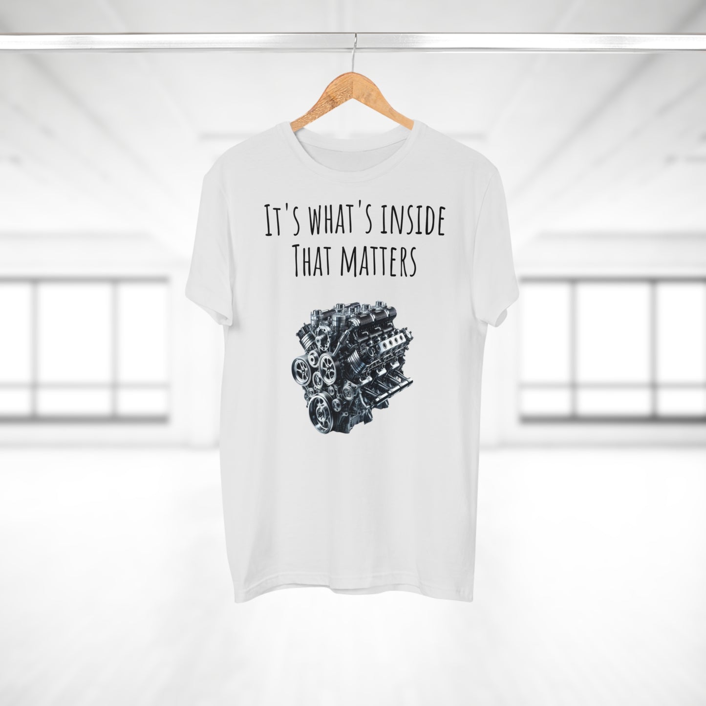 Men's T-Shirt - "It's What's Inside That Matters" - Perfect for Car Enthusiasts