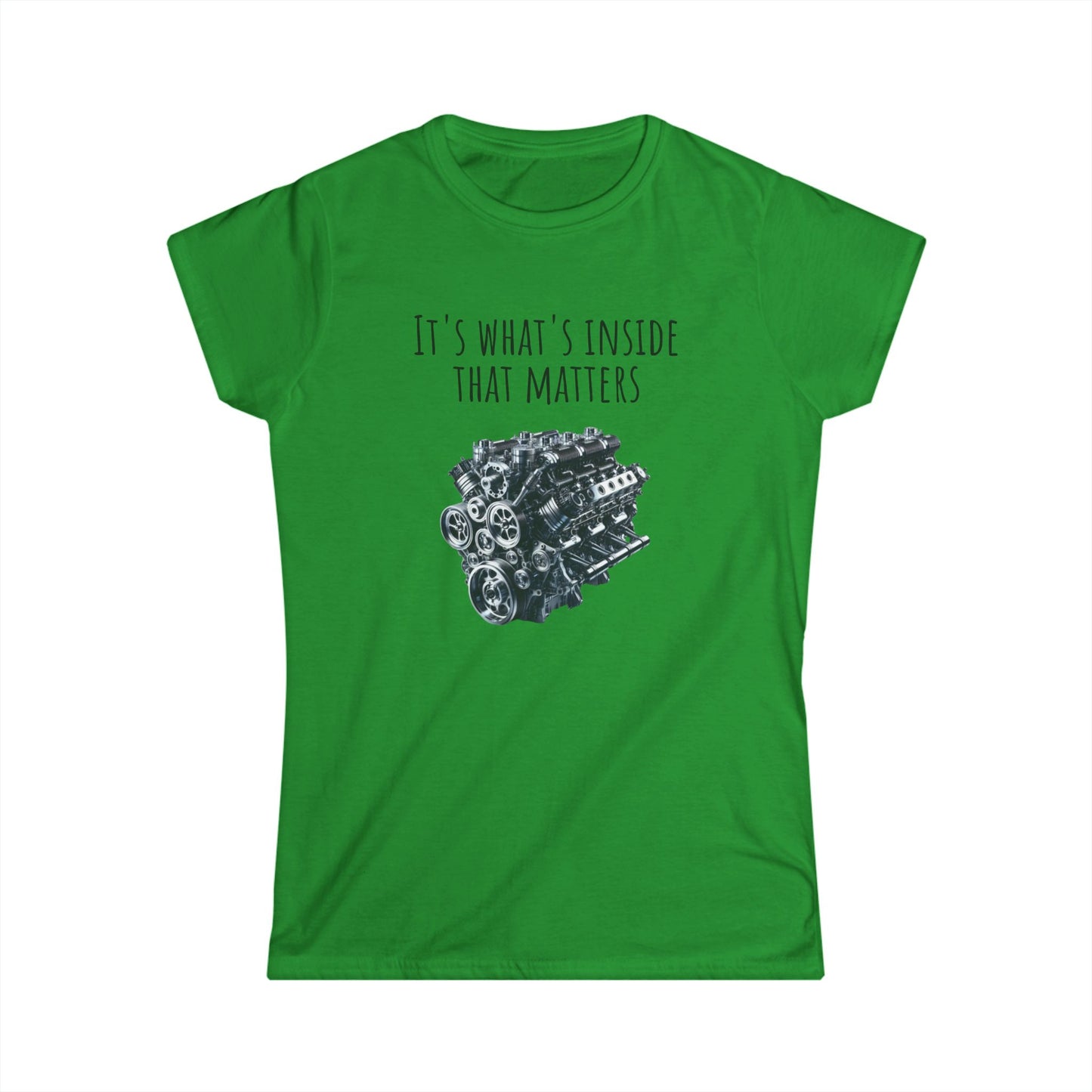Women's Softstyle T-Shirt - 'It's What's Inside That Matters' for car fans
