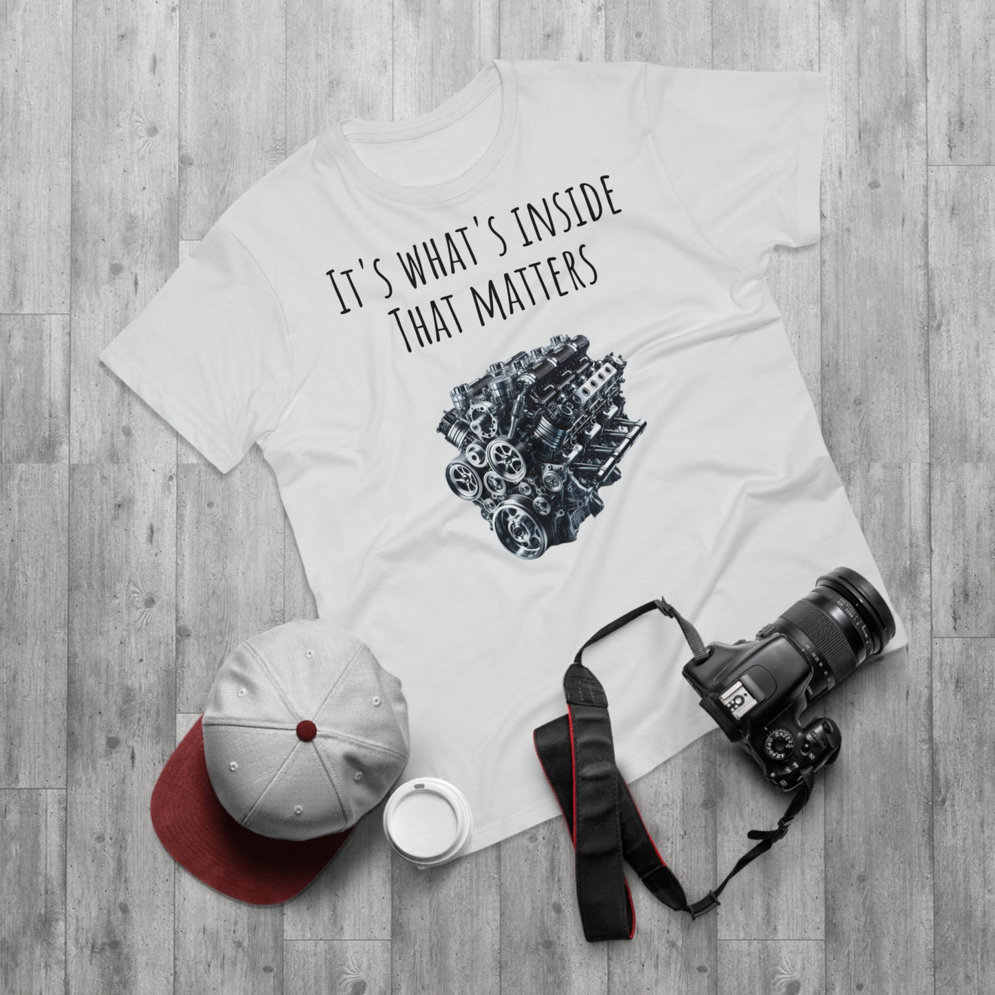 Men's T-Shirt - "It's What's Inside That Matters" - Perfect for Car Enthusiasts